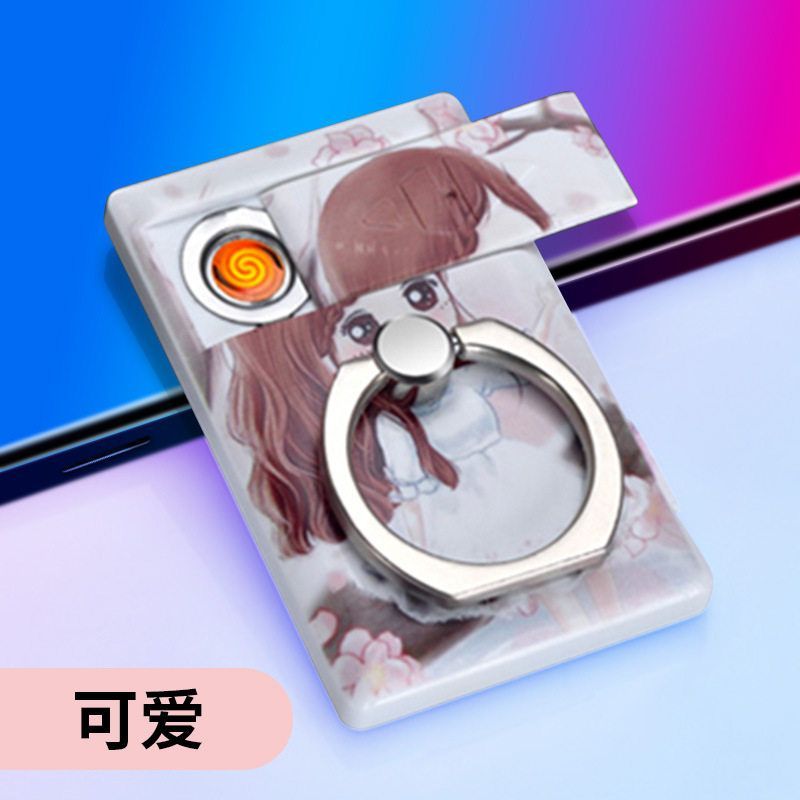 Ring holder lighter cigarette lighter charging mobile phone strap