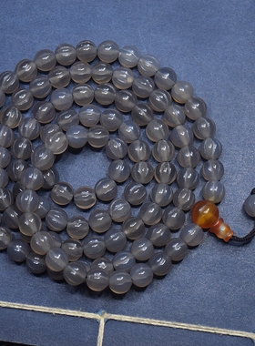 天然瓜楞珠南红色红天珠黄玛瑙