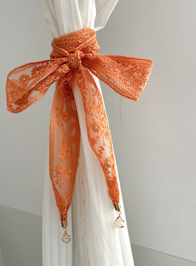 复古蕾丝飘带高级感腰带发带长条丝带女装饰围巾小丝巾项链编发潮