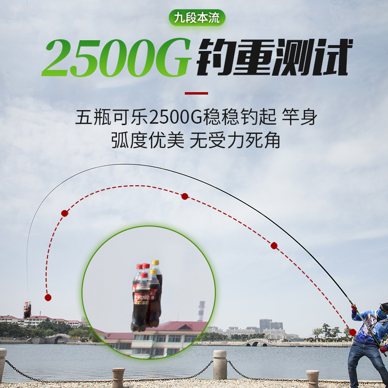 宝飞龙 九段本流8-13米超轻硬28调长竿打窝竿草洞钓鱼竿炮竿,淘宝优惠券,粉丝福利购,淘宝优惠卷