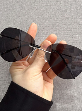 日夜变色无框墨镜男款超轻偏光镜