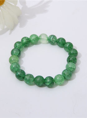 卡卡KA新中式韵味雅致玉碎自然渐变不规则纹理橘色玻璃手串秋天