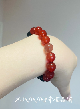 天然黑曜石手链男女款