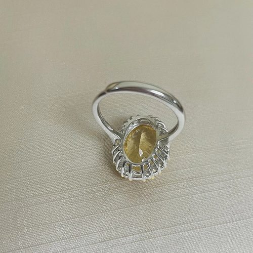 天然真黄水晶 S925纯银7克拉戒指女网红爆款不易掉色招财运旺事业 - 图1