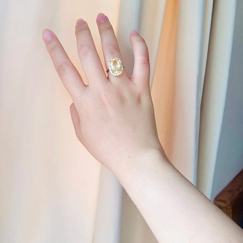 天然真黄水晶 S925纯银7克拉戒指女网红爆款不易掉色招财运旺事业 - 图3