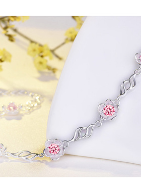 樱花手链女韩系闺蜜花朵手饰