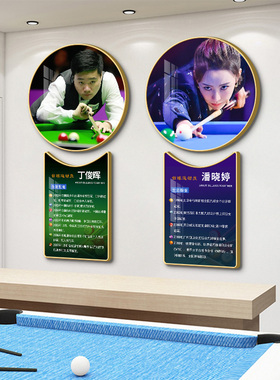 斯诺克运动员人物简介壁画