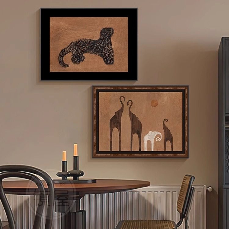 中古风电表箱装饰画法式复古大象配弱电箱遮挡挂画免打孔电闸壁画,淘宝优惠券,粉丝福利购,淘宝优惠卷