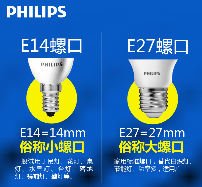 飞利浦led灯泡球泡E27e14螺口节能灯3W5W7W8W9W10.5W13W18W正品-图3