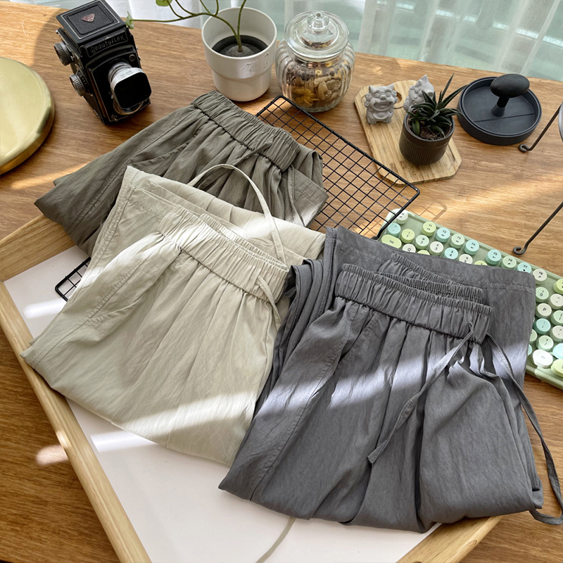 小个子裤子xs150褶皱阔腿裤女夏天丝垂垂凉凉裤网红145休闲直筒裤,淘宝优惠券,粉丝福利购,淘宝优惠卷