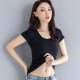 Slim summer women's pure white slim short-sleeved T-shirt