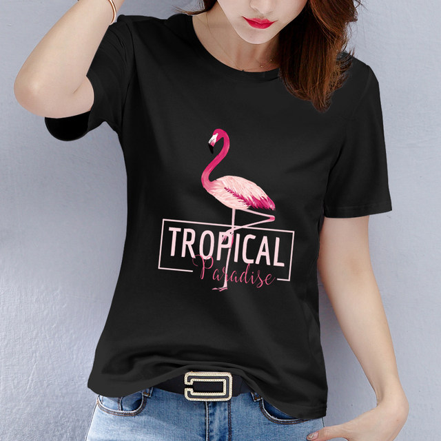 Pure cotton printed short sleeve white t-shirt printing