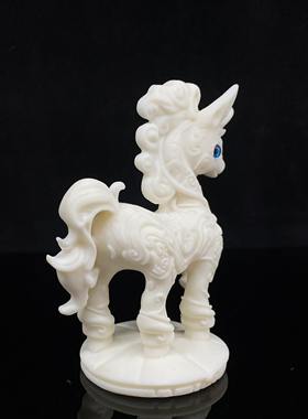 象牙果雕刻萌马摆件12*8*5.9