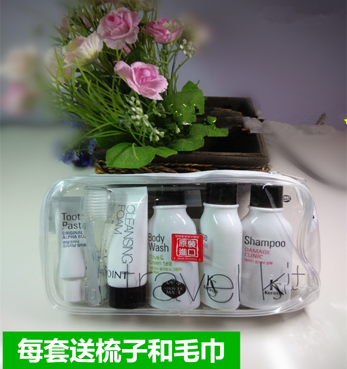 韓國進口愛敬洗護便攜旅行裝洗漱用品套裝洗髮水浴液牙膏小樣飛機
