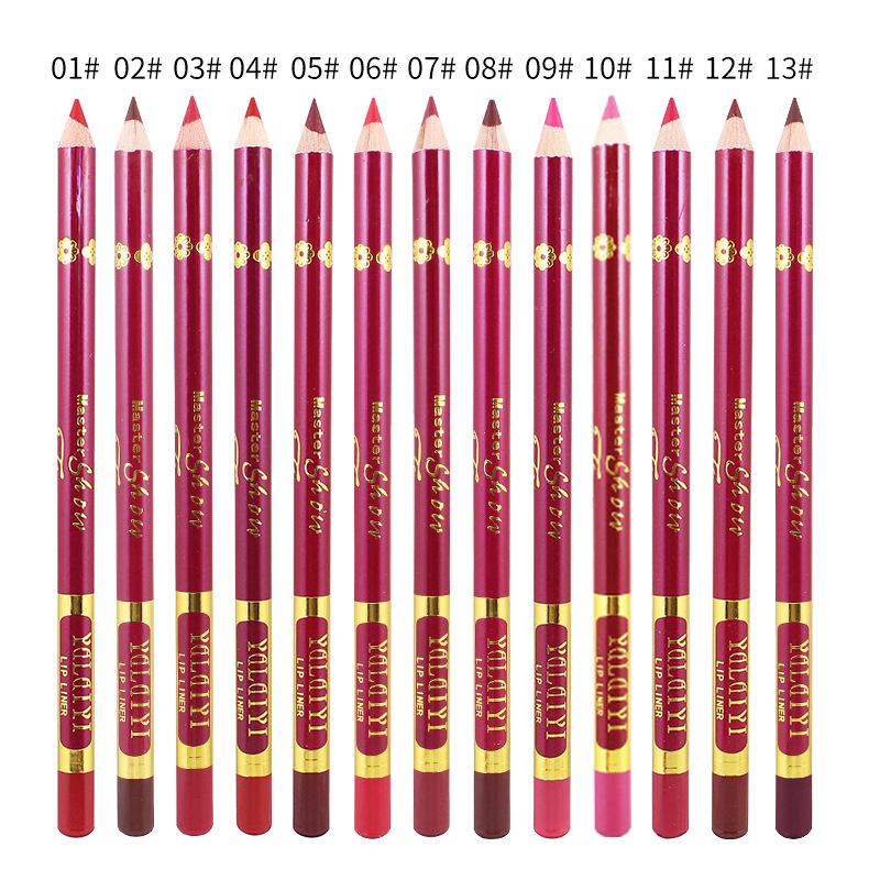 13色唇线笔勾线初学者防水不脱色画口红神器懒人化妆师持久显色-图3