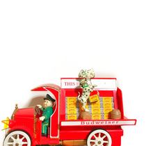 1997 Enesco antique music box for a small red car with beer