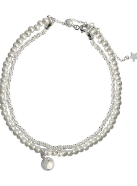 满天星拼接珍珠双层手链女2025早秋新款简约手饰ins小众闺蜜手串