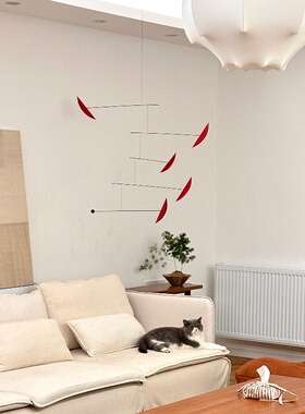 室内空中悬挂吊饰 彩色动态平衡挂件 帆船造型风铃  民宿咖啡厅