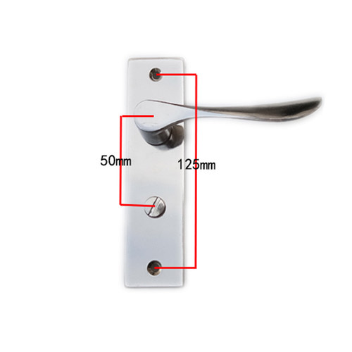 卫浴锁浴室门锁铝合金门执手锁卫生间门锁单舌无钥匙孔距125mm - 图0