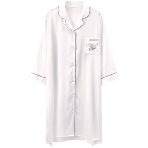 Шелковая летняя пижама, тонкая осенняя юбка, рубашка, коллекция 2023, большой размер