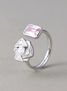 Fanci范琦女925银原创玫瑰戒指