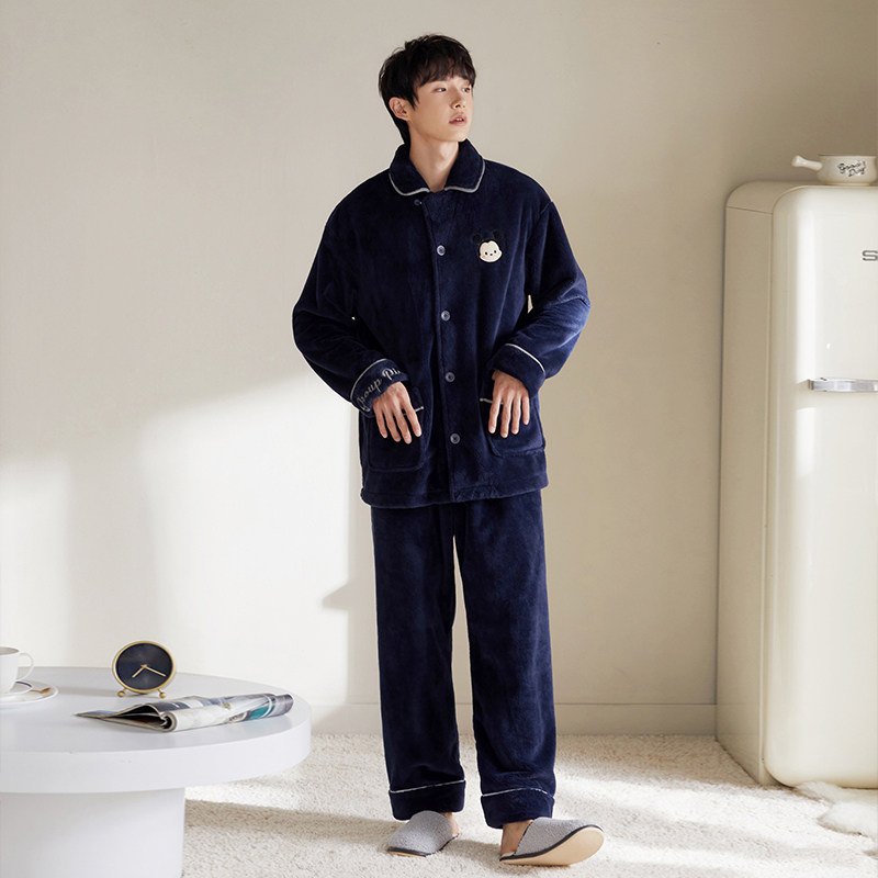 【迪士尼联名】静韵秋冬珊瑚绒男睡衣 静韵睡衣/家居服套装