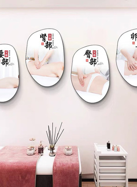 养生馆SPA会所墙面装饰画头疗按摩理疗店宣传海报挂画美容院壁画