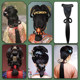 Ancient style Hanfu Ming-made bride's back-pressed wig for newbies lazy all-in-one Tang style Tang style back area hair package