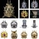 Classical golden silver photography performance Hanfu film and television drama male and female hair tie resin hair crown ancient costume general son