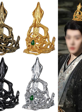 影视头冠仙侠风古装将军发冠男古风束发树脂发冠影视剧古装妆造