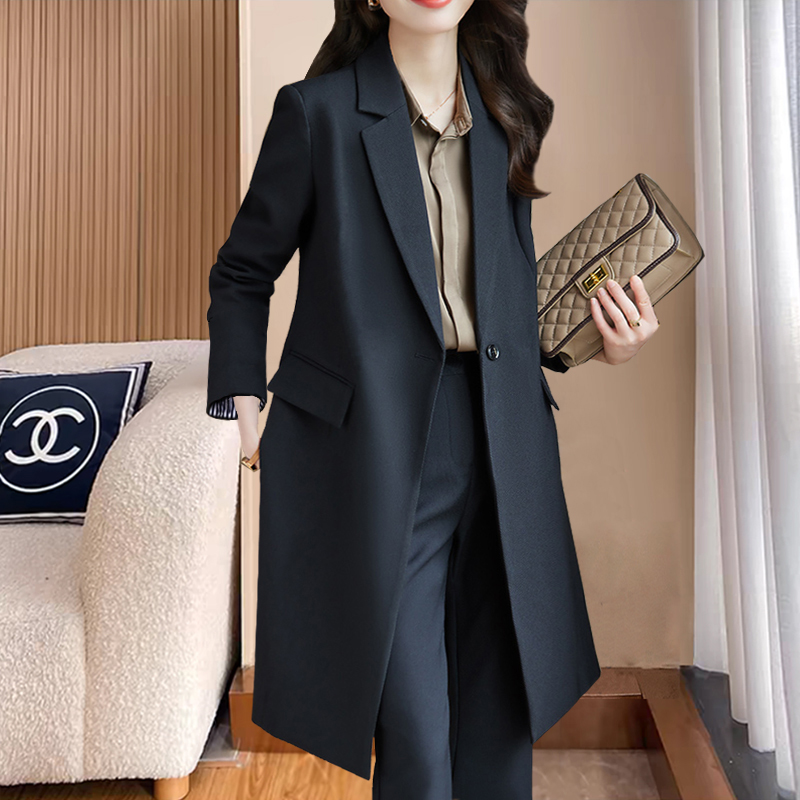 大码西装风衣外套女春秋2025新款胖mm宽松气质休闲职业中长款西服,淘宝优惠券,粉丝福利购,淘宝优惠卷