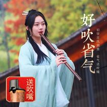 Lingyin Dongxiao Girls Zero Foundation Starter Purple Bamboo Professional Flute G Zhenghand F to adjust Xiaochus ancient wind long and carefree musical instrument