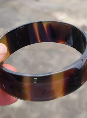 天然牛角雕刻手镯小众设计民族风