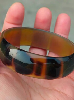 精选加厚天然牛角雕刻手镯子