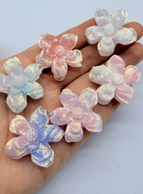 【爆闪厚樱花】卡30mm夜光萤火虫樱花饰品配件手机壳镜子材料