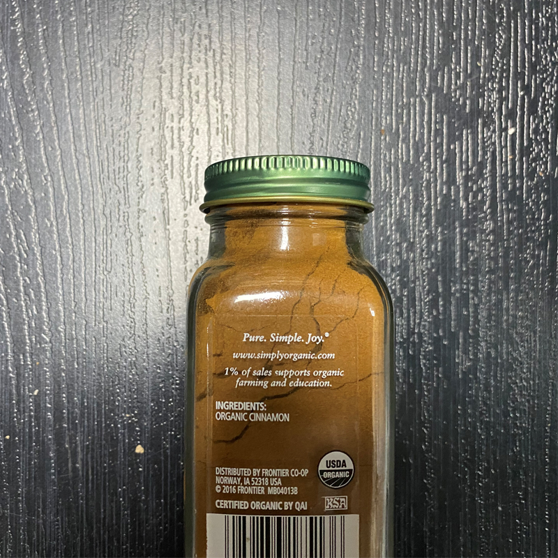 美国Simply Organic cinnamon肉桂粉69g 玉桂黃金奶咖啡生酮yin - 图0