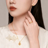 Trendy Acer Huayun gold diamond necklace earrings ring solid gold ruby set chain earrings women's ring inlaid with diamonds