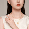 Trendy Acer Huayun gold diamond necklace earrings ring solid gold ruby set chain earrings women's ring inlaid with diamonds