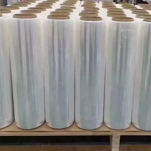 缠绕膜宽50cm PE拉伸膜打包膜缠绕膜塑料薄膜工业大卷保鲜膜包装 - 图1