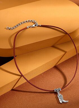 外贸欧美项链民族风牛头十字架牛仔美拉德叠戴跨境select复古项链