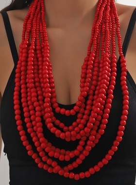 new fashion jewelry sets beads necklace earrings women项链