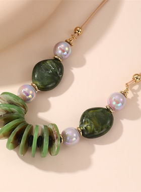 项链2024新款爆款锁骨链短款可拉伸亚克力毛衣链女necklace women