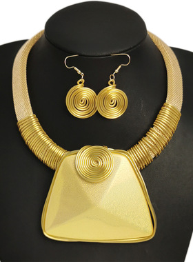 新款波西米亚树脂浮雕耳环叠戴长