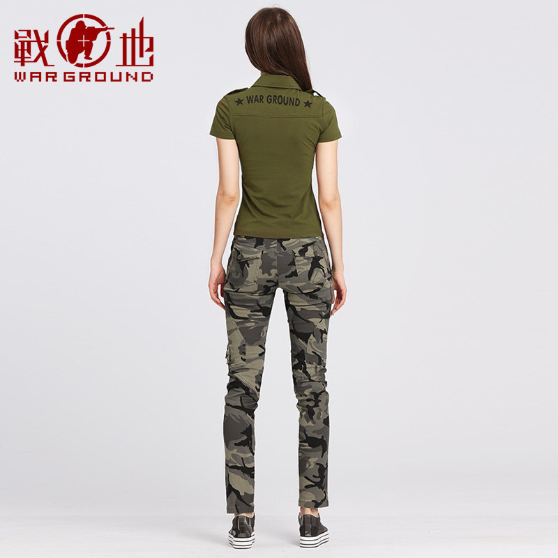 战地户外迷彩服套装女短袖夏季军迷 战地户外作训外套/套装/野战套装