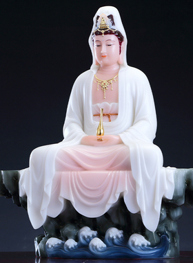 静思观音摆件禅定自在观世音佛像