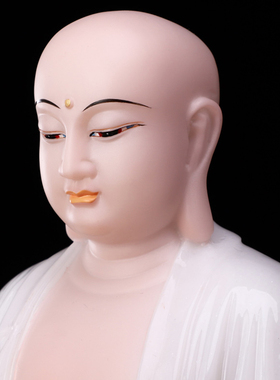 九华山地藏王菩萨佛像汉白玉摆件