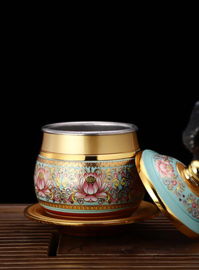 供水杯供佛杯黄铜合金大悲咒贡杯