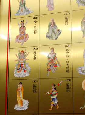大悲咒佛画挂画台湾宝华铜板画
