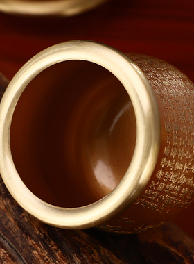 佛前水供杯供佛杯圣水杯纯铜带盖