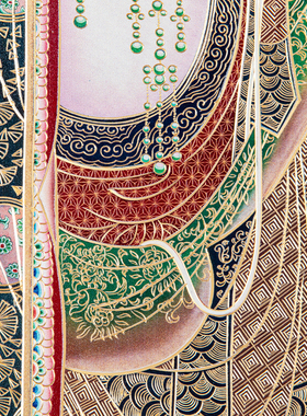 圆通佛画挂画地藏王菩萨像铜板画